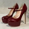 Kleiderschuhe Olomm Ankunft Frauen Frühlingspumpen Mary Janes sexy Stiletto Heels runden Zehen Pink Nacht Club Damen US Plus Size 5-20