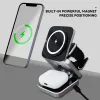 Laddare Portable 3 i 1 vikbar trådlös laddningsstativ Dock för iPhone 14 13 Holder Magnetic Fast Charging Station för Apple Watch 8 7