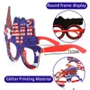 Andra bröllop gynnar American Independence Day Party Glasses JY 4th National Decoration Accessories USA Stars and Stripes Frames Dro Dhqeg