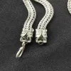 Halsketten heiß verkauft natürlicher Handhaut Tibetan Silber Drache Kopf Halskette Anhänger Mode Schmuck Männer Frauen Glück Geschenke6
