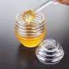Pots Pot de miel en plastique créatif pour le rangement, confiture de petit-déjeuner en acrylique, ensemble d'assaisonnement, boîte à rine avec épices de bâton en remuant, bouteille d'huile