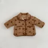 Coats 3711D Ins Korean Baby Coat Fleece Warm Jacket 2022 Winter New Cottonpadded Cartoon Bear Boy's Coat Cute Girl's Cashmere Coat