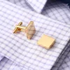 Links Blank Square 4 Color Shirt Cufflinks for Mens Wholesale Metal Copper Cuff Buttons Business Gifts Male Wedding Jewelry