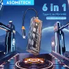 Hubs Asometech 6 in 1 USB Hub Typec su Adattatore HDMicompatible 4K TF PD 100W per MacBook Pro USB 3.0 Hub Laptop Tablet Accessori