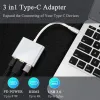 Hubs USB C to HDMI Adapter, 3 in1 Type C Hub with 4K HDMI Output, USB 3.0 Port, USB C Charging Port, USBC Digital Multiport Adapter