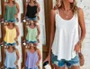 Kadın Tankları Moda 2024 Sıradan Yaz Kolsuz Çift Kayış Kıyafet Nakış Tankı Top Kadın Giyim Tişörtleri Külot Tops