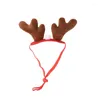 Hundkläder jul husdjursdräkt huvudbonader för katthundfestivalfest props gever/juldrees pekband po tillbehör b03e