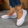 Casual Shoes Female On Sale Slip-on Women's Vulcanize Color Matching Ladies Light Round Toe Mesh Sneakerszapatos