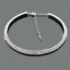 Colliers Traizy Sparkling Silver Colon Crystal Collar Chain Choker Collier Bridal Wedding Fart
