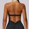 Actieve shirts dames backless vest sexy bra halter draad gratis sport susper Solid lingerie vrouwelijke tops mooie rug sport