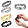 Strands Removable Magnetic Therapy Bracelet European And American Fashion Titanium Steel Men Couple Bracelet Natural Stone Bracelet