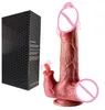 Hurtowe zdalne sterowanie płynnym silikonem wibrującym ogrzewanie żeńskie masturbacja zabawki dorośli wibratory dildo dla kobiety