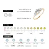 Attagems 2CT Yellow Gold Plated Rings for Women D VVS1 Three Stone 65mm Round Ring Engagement Fine Wedding Jewelry 240401