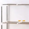 キッチンストレージダブルステンレス鋼マイクロ波オーブンシェルフ独立した調整可能なホルダー分離可能なスタンディングタイプ