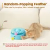 Kontroll Atuban Cat Toys 3in1 Smart Interactive Electronic Kitten Toy, Random Moving Abshush Feather eller Balls, inomhusövning Cat Kicker