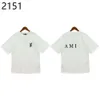 Amirir T Shirt popularna marka mody Summer z nadrukiem z krótkim rękawem Para Męskie T-shirt replika hip-hopowa luźna okrągła szyja