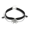Halsband vintage svart färg läder krage gotisk spindelhänge flerskiktskedja klappa choker halsband kvinnor jerwelry