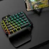 Keyboards Ergonomic Mechanical Keyboard Mini Handed Keyboard Compatible Portable Gaming Keyboard Gamer Compact Pubg Keyboard