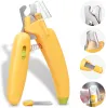 Grooming New Banana Nail Clippers for Pets Dog Cat LED Blood Line Toe Claw Clippers Scissors Professional Nail Sharpener Grooming Tool