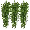 Fleurs décoratives Zinnia Vine suspendue artificielle Feuilles Garland Garland Home Garden Wall Decoration sans vase