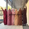 히잡 2 층 긴 khimar 이슬람 여성 헤드 커버 헤드 스카프 niqab dubai 터키 이슬람 의류 라마단 eid 머리 장식 240409