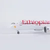 1130 Schaal 43cm Airplane 787 B787 Dreamliner Aircraft Ethiopian Airlines Model Lichtwiel Diecastharsvlak 240417