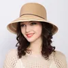 Muchique Boater Hats for Women Summer Sun Straw Hat Wide Brim Beach Hats Girl Outsid Travel Słomka Capalus Bow Hat B-7847 240418