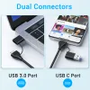 Hubs 8in1/6in1USB3.0 HUB 5Gbps Expansion Dock 15W Wireless Fast Charging TF/SD Card Reader QC/PD Power Inlet för MacBook Laptop