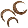 Dekorative Blumen 3 Stcs Hoop Smilax Rattan Moon Traumfänger geformt Kranz DIY Garland Vine