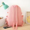 Bags 2024 Novos 4 PCs Conjunto de Bolsas de Mulher High School Nylon Kawaii Mulheres Backpack Sacos de Livros de Moda Feminina Com Pingente de Plexh