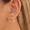 Ohrringe 1Pair Gold Farbe Hoop Ohrringe für Frauen Mode kubische Zirkonia kleine Huggie Knorpel Ohrringe Helix Tragus Piercing Schmuck Schmuck