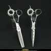 SHARS UNIVINLIONS 6 "Haircutter Ripple Handle Hot Hair Scissors Frisör Sessor Kit Hair Cutting Scissors Frisörsverktyg