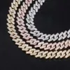 Two-tone 925 Sterling Silver Moissnaite Diamond Iced Out Miami Cuban Link Chain Necklaces