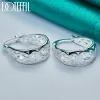 Oorbellen DOTEFFIL 925 Sterling Silver Geometric Hollow Hoop Earring For Woman Charm Engagement Party Wedding Party Sieraden Gift