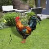 Garden Decorations Rooster Animal Statue Stakes Easter Decor Figurines Art Hen Ornaments For Lawn Yard Outdoor Pathway Courtyard Farm