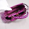 Einkaufstasche echte Ledertasche Frauen Neue Krokodil -Katzenbeutel Brides Handheld Mini -Bag Leder Umhängetasche Frauenbeutel