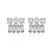 Stud-oorbellen Kleine en veelzijdige minimalistisch product Diamant Diamant Vrouw S925 Sterling Silver High-End Light Luxury Ear Accessoires