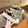 Casual Shoes 2024 Модные одно бренд -дизайнерские дизайнеры женщин Summer Classic Canvas Wemales Loafers Ladies Flat Conteakers