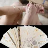 Tattoos Temporary Tattoo Sexy Sun Moon Star Women Party Body Arm Art Fake Flash Tattoos Gold Metallic Tattoo Sticker Girl Bracelet Wrist