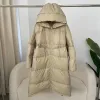 Oftbuy 2024 vrouwen 90% witte eend omlaag jasje losse oversized lange puffer jas herfst winter warme outdarnen vrouwelijke parka's