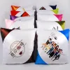 Kissen kostenloser Versand 20pcs/Los -Sublimation Rohlinge Polyester Kissen Kissen mit farbenfrohen gegenüberliegenden Ecke für kundenspezifische Geschenke für Heimdekoration