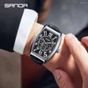 Wristwatches Sanda 7055 Large Digital Dial Watch Bucket Shaped Quartz Fashion Trend Waterproof
