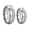 Rings Luxury Alliances Real Rose Gold Twist Tungsten Carbide Jewelry Marriage Wedding Couple Rings Set for Men and Women