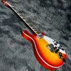 Ricken 600 Guitarra eléctrica Cereza Sunburst Color Codo de caoba R System System Puente 6 cuerdas Guitarra envío gratis