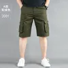 Męskie spodenki Summer Fashion Męskie spodnie ładunkowe Kolan Klasyczne wiele kieszeni Duży rozmiar bawełniany pół khaki armia zielony