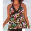 Swimwear femminile 2024 Nuovo pancia da donna divisa ering conservatori dimagranti a v-scollo a v-scollo da bagno tankini drop drop.