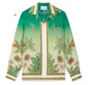 24SS Casablanca Flower Bird Coconut Tree Vakantie Shirt Mannen en vrouwen Designer Hawaiian Long Sleeved Shirt Casablanc 8