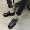 Kleiderschuhe Herren lässig Leder Low Collar Business Spring Cow Upper ein Fuß Pedal Lefu