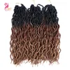 Piovoso e morbido Locs Gypsy Locs Auncinetto Crochet Sintetico Ombre nero marrone marrone da 18 pollici dreadlocks Treccia all'uncinetto Capelli per donne 240409