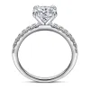 Rings wuiha real 925 Sterling Silver Rose Gold Round 7mm VVS1 White Sapphire gecreëerd Moissanite Ring For Women Gift Drop verzending